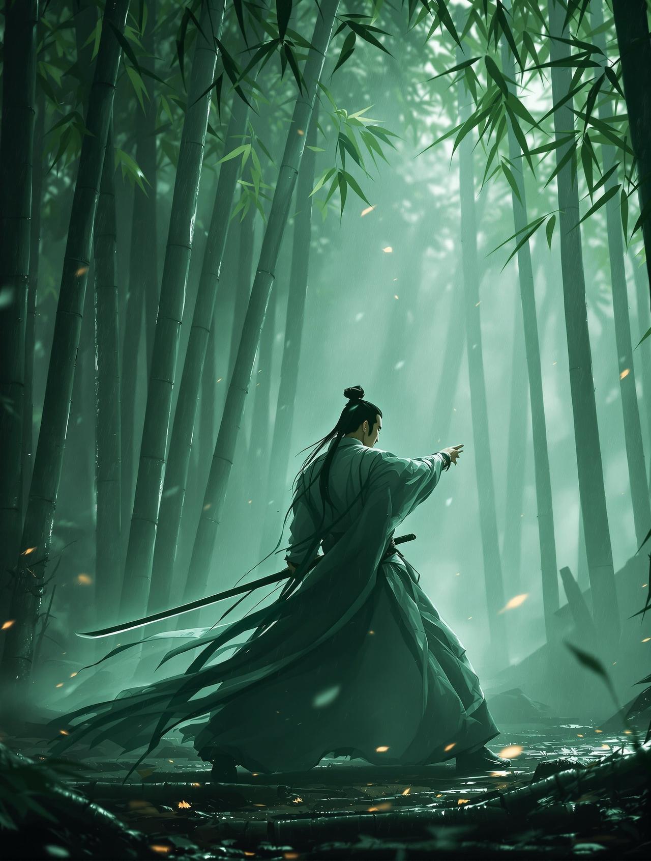 黑猫影视出品《江湖夜雨》高清海报